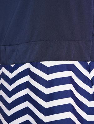 chevron printed nautical maxi dress - 14363174 - Standard Image - 6
