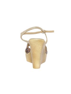 gold ankle strap wedge - 14367068 - Standard Image - 3