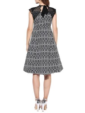 lace detail tie back a-line dress - 14369151 - Standard Image - 3