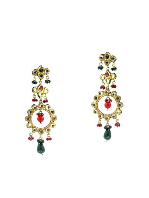 multi brass chandellier earring - 14372121 - Very Small Image - 1