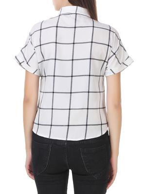 white poly crepe shirt - 14380724 - Standard Image - 3