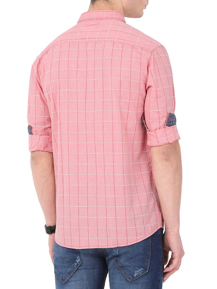 red cotton casual shirt - 14382961 - Zoom Image - 3