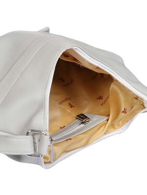 white leatherette regular sling bag - 14383281 - Standard Image - 3