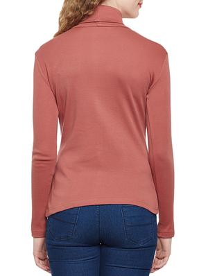 embroidered patch turtle neck top - 14384026 - Standard Image - 3