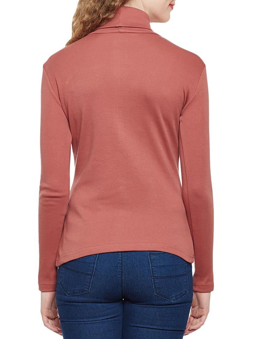 embroidered patch turtle neck top - 14384026 - Zoom Image - 3