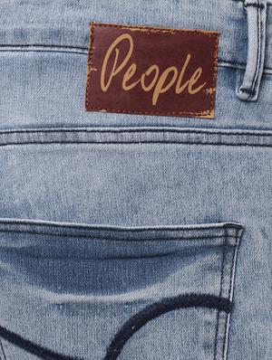 blue cotton plain jeans - 14385024 - Standard Image - 3