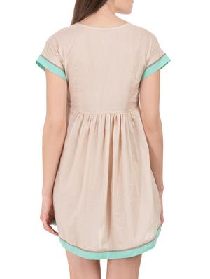 grass by gitika goyal beige colored dress - 14389376 - Standard Image - 3