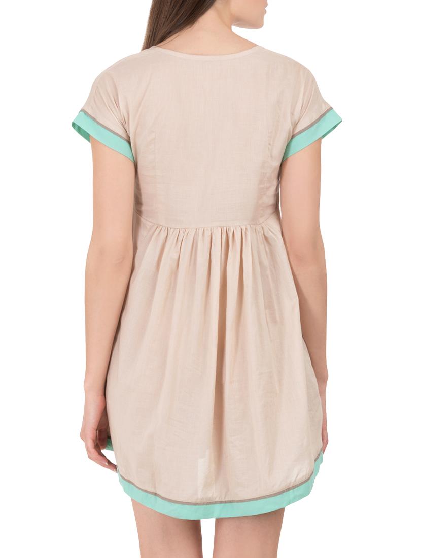 grass by gitika goyal beige colored dress - 14389376 - Zoom Image - 3