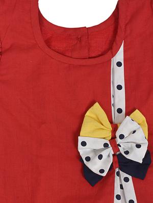 red cotton frock - 14391340 - Standard Image - 3