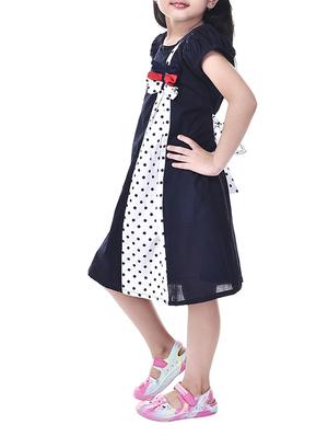 navy blue cotton frock - 14391408 - Standard Image - 3