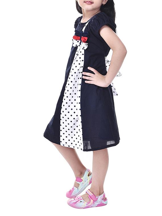 navy blue cotton frock - 14391408 - Zoom Image - 3