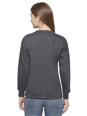grey printed cotton sweatshirt - 14393326 - Standard Image - 3