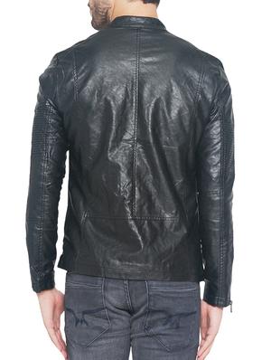 black leather biker jacket - 14394971 - Standard Image - 3