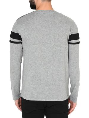 grey cotton striped tshirt - 14397070 - Standard Image - 3