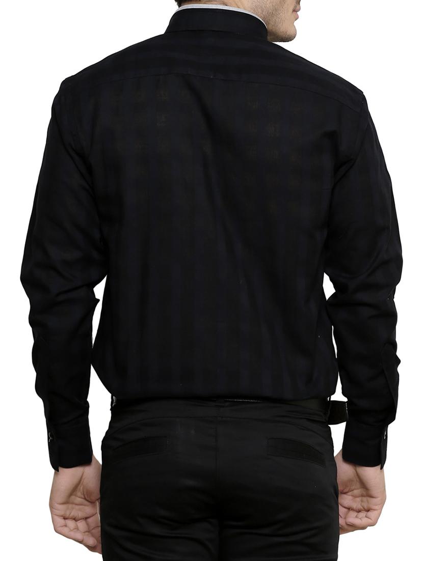 black cotton formal shirt - 14397240 - Zoom Image - 3