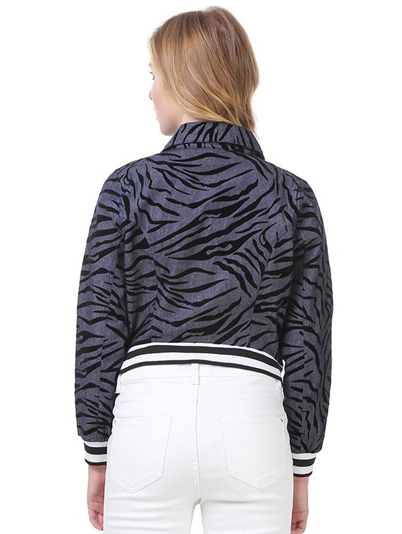 blue denim bomber jacket - 14397986 - Zoom Image - 3