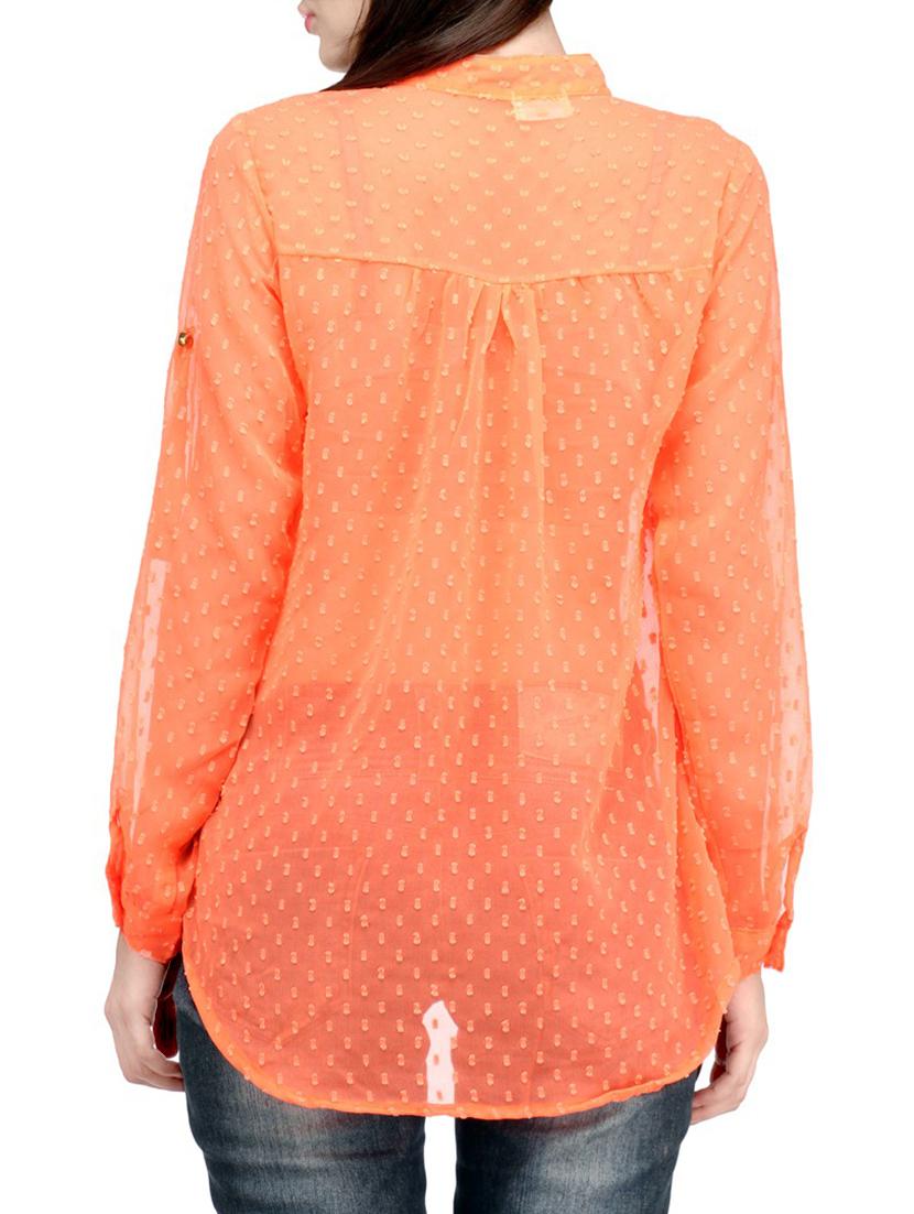 orange casual shirt - 14405861 - Zoom Image - 3