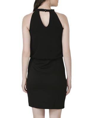 Key hole neck blouson dress - 14407395 - Standard Image - 3