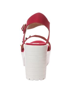 maroon ankle strap sandal - 14411938 - Standard Image - 3