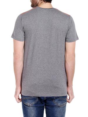 grey cotton chest print t-shirt - 14413902 - Standard Image - 3