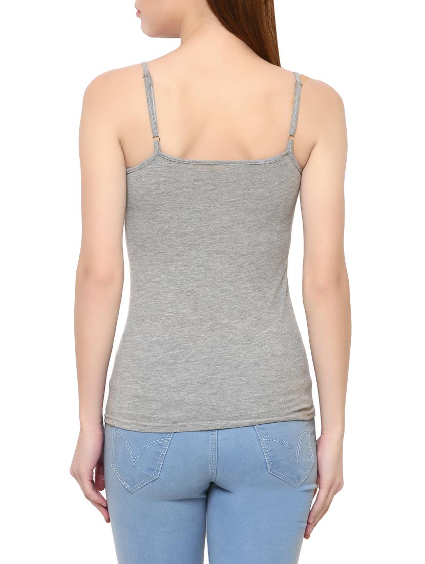 Grey cotton camisole - 14413970 - Zoom Image - 3
