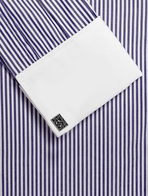 blue metal cufflink - 14413993 - Standard Image - 3