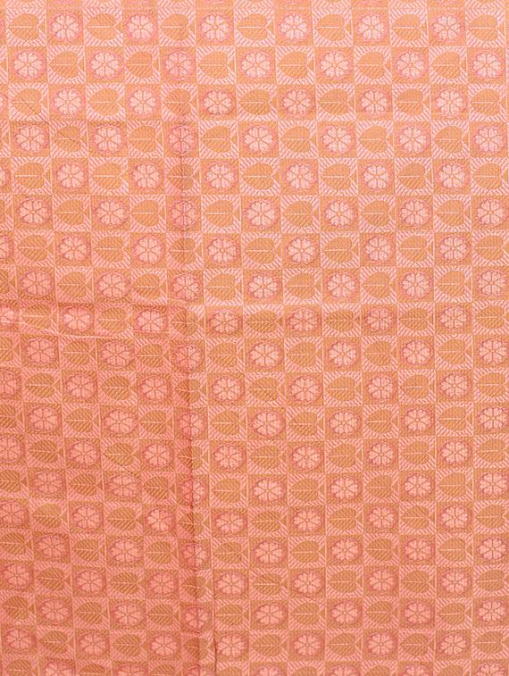 peach cotton blend bordered saree with blouse - 14414436 - Zoom Image - 3
