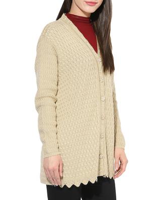 Set of 2 cream woolen cardigan with muffler - 14417525 - Standard Image - 3