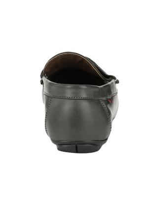 grey leatherette slip on loafer - 14418082 - Standard Image - 3