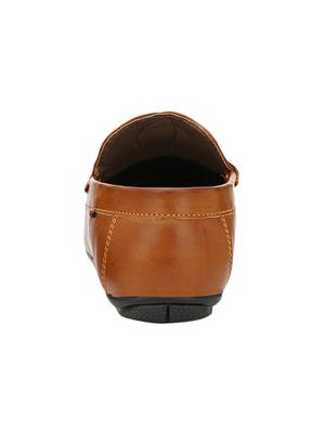 tan leatherette slip on loafer - 14418084 - Standard Image - 3
