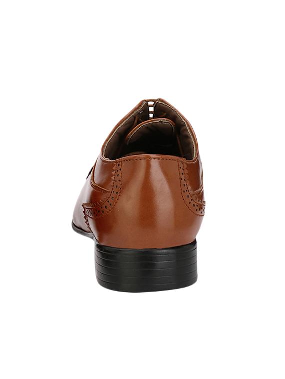 tan Leatherette lace-up oxford - 14418097 - Zoom Image - 3