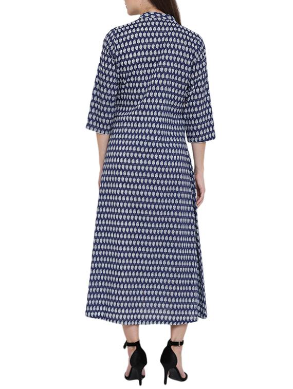 paisley a-line indigo dress - 14418221 - Zoom Image - 3