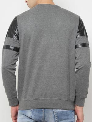 grey cotton chest print sweatshirt - 14418455 - Standard Image - 3
