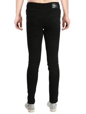 black solid denim jeans - 14419332 - Standard Image - 3