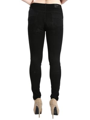 black solid denim jeans - 14419335 - Standard Image - 3