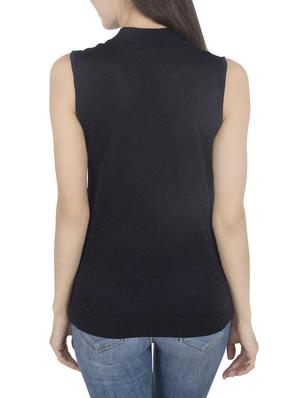 dark blue viscose casual pullover - 14419588 - Standard Image - 3