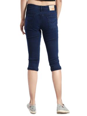 dark blue denim capri - 14419591 - Standard Image - 3
