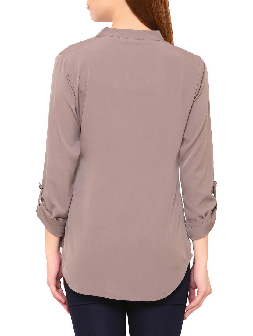 Solid Purple Tunic - 14419641 - Zoom Image - 3