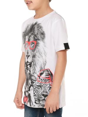 round neck graphic print t-shirt - 14420135 - Standard Image - 3