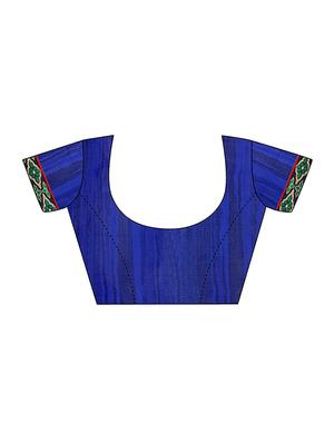 blue georgette bandhani saree with blouse - 14420546 - Standard Image - 3