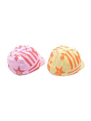 multi colored cotton cap (Set Of 2) - 14421464 - Standard Image - 3