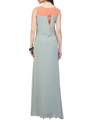 grey georgette maxi dress - 14422010 - Standard Image - 3