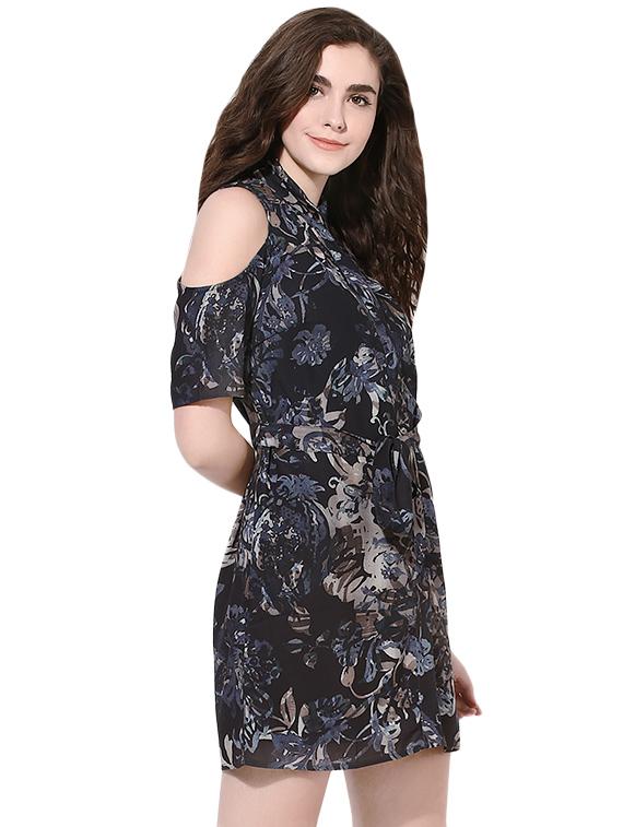 black printed shift dress - 14422048 - Zoom Image - 3
