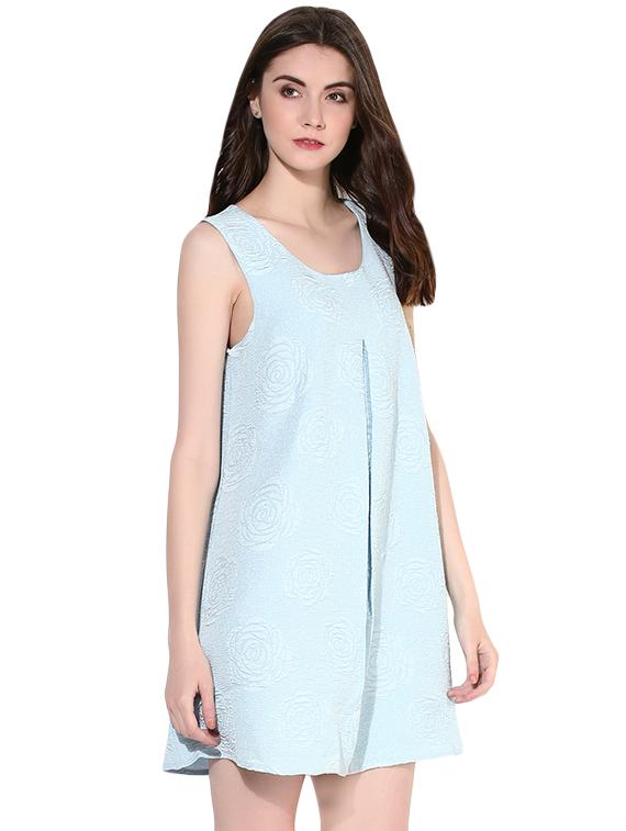 blue a-line mini dress - 14422059 - Zoom Image - 3