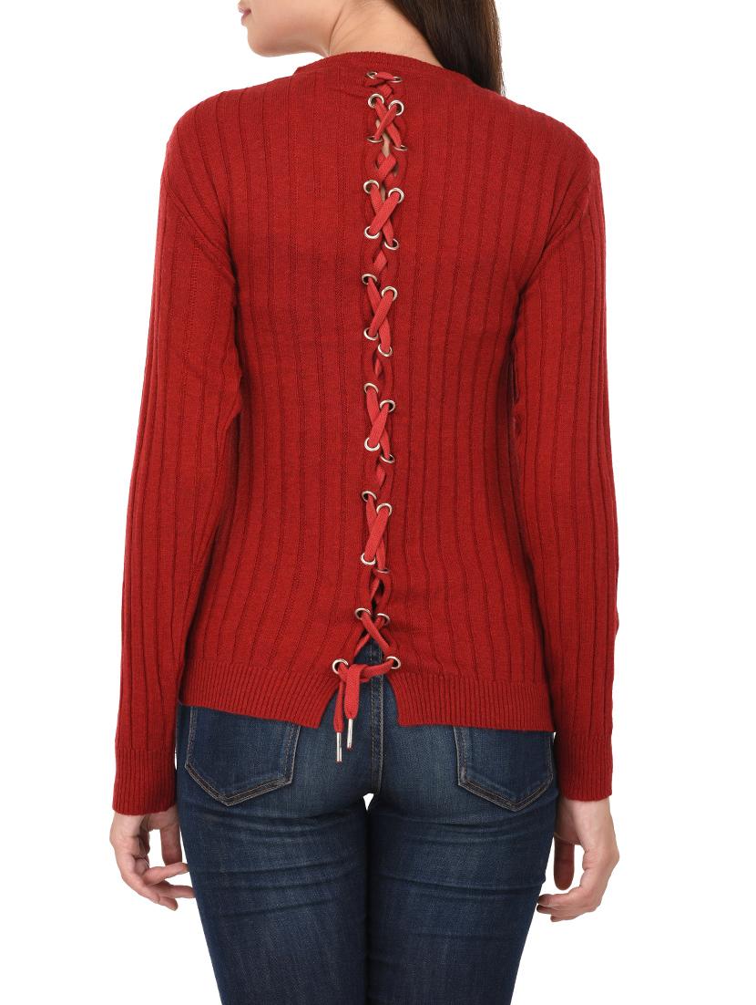 red woollen pullover - 14422126 - Zoom Image - 3