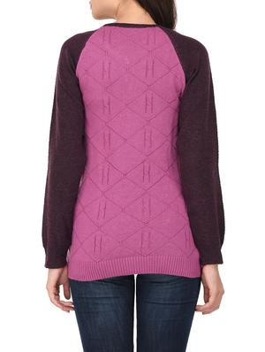 pink woollen pearl embellished pullover - 14422134 - Standard Image - 3