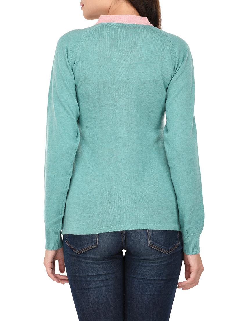 blue woollen cardigan - 14422136 - Zoom Image - 3