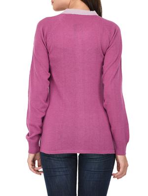 pink woollen cardigan - 14422137 - Standard Image - 3