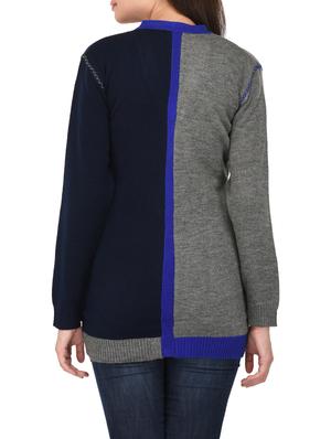 Multi colored woolen cardigan - 14422146 - Standard Image - 3