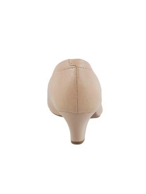 beige sheet slip on pumps - 14422655 - Standard Image - 3